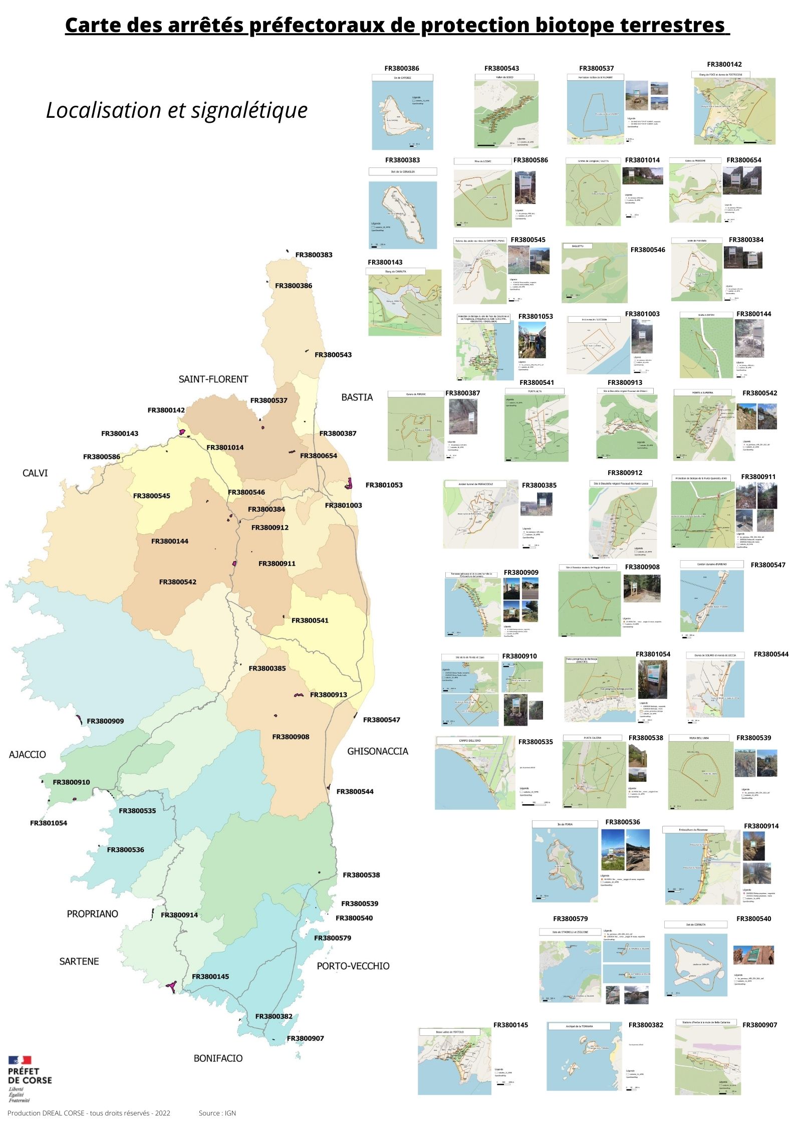 Carte APPB Corse et signalétique